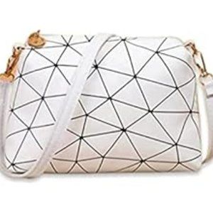 Polyster white sling bag